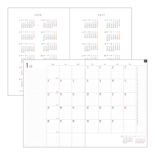 ミドリページ 2025年10月始まり】 ミドリ（MIDORI） フラットダイアリー A4