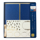 ミドリ カラー色紙 シール付 箱入 紺