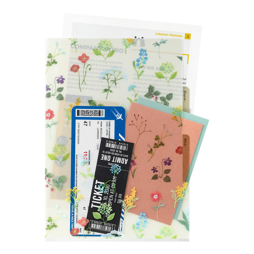 y.flower商品 ミドリ（MIDORI） 3ポケットホルダー A4 35666 花柄｜【ハンズネット