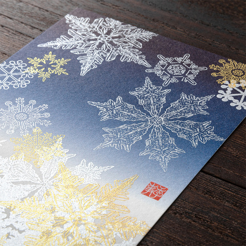 ヨン様ポストカードおまけつき 四月の雪 プレミアムBOX ミドリ ポストカード012 80012 雪の結晶柄S2｜【ハンズネットストア】