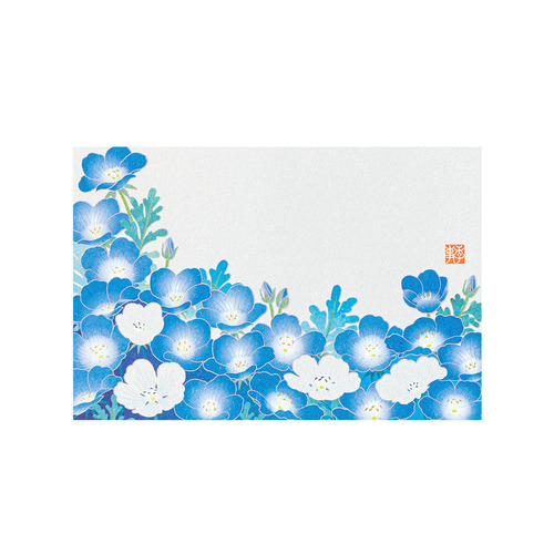 ミドリ（MIDORI） ポストカード023 80023006 ネモフィラ柄 S2