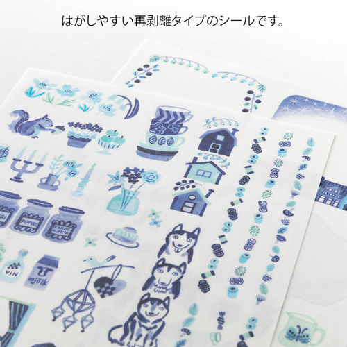 ミドリ（MIDORI） ゆるログ 水性ペンで書けるシール 2枚入 82703006