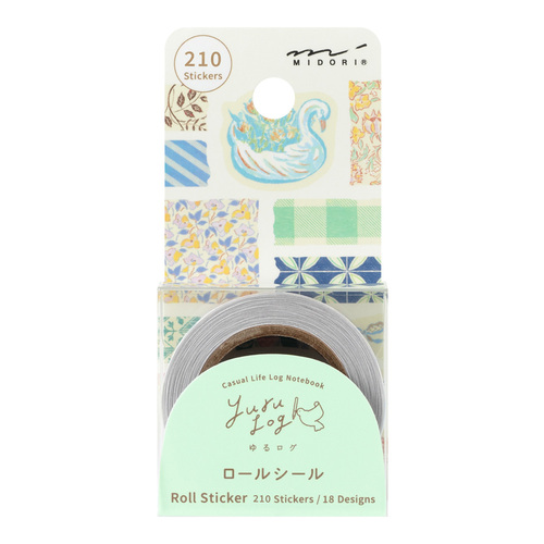ミドリ（MIDORI） ゆるログ ロールシール 82734 アンティーク柄