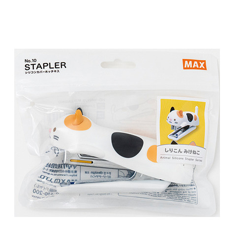 マックス（MAX） シリコンホッチキス ねこ HD-10NX/S みけねこ 【数量