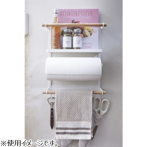 山崎実業 トスカ マグネット冷蔵庫サイドラック 2901 ホワイト キッチン収納 キッチンペーパーホルダー 東急ハンズネットストア