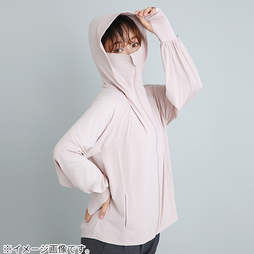 ヨキ（Yoki）　フード付きUVカットパーカ　ピンク