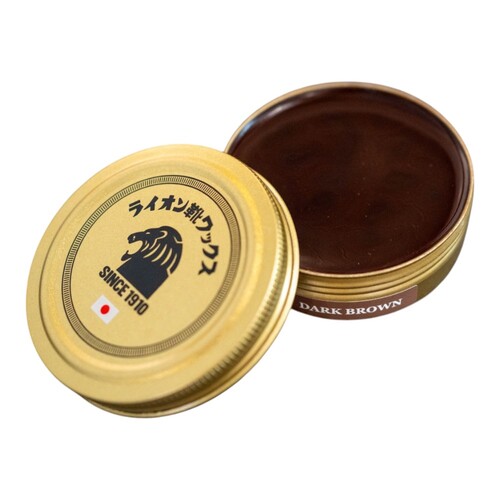 ライオン靴クリーム本舗 ライオン靴ワックス ダークブラウン 50mL