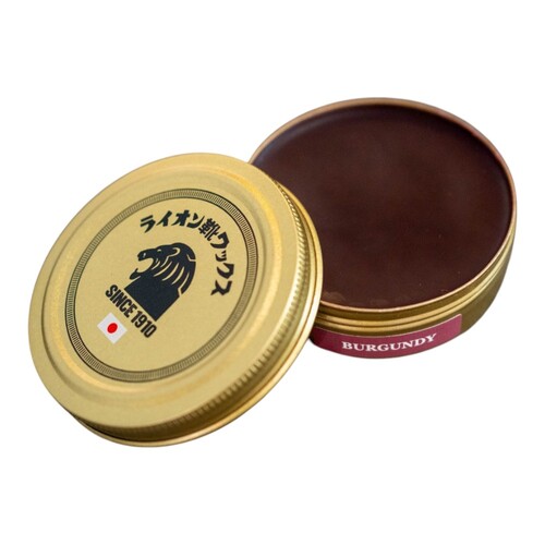 ライオン靴クリーム本舗 ライオン靴ワックス バーガンディ 50mL