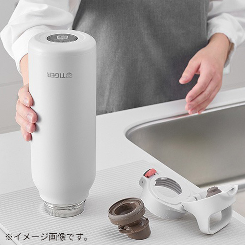 免活に!!超高線量!!石川産ペグマタイト(120)飲水用 タイガー魔法瓶（TIGER） 真空断熱ボトル 1.2L MTA－H120WH