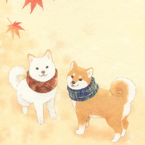 エヌビー社 封筒 秋の風景 柴犬と秋さんぽ｜【ハンズネットストア】