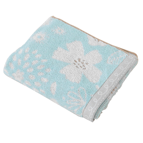 お買い得】 ウチノ ローヤル ボタニカル フェイスタオル ブルー