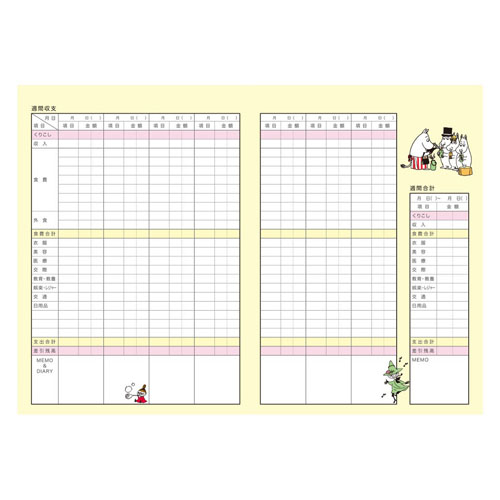 学研ステイフル ムーミン 家計簿 B5 D レッド ノート メモ 家計簿 お小遣い帳 東急ハンズネットストア