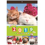 【2019年版・壁掛】 学研 かご猫 カレンダー BM12094