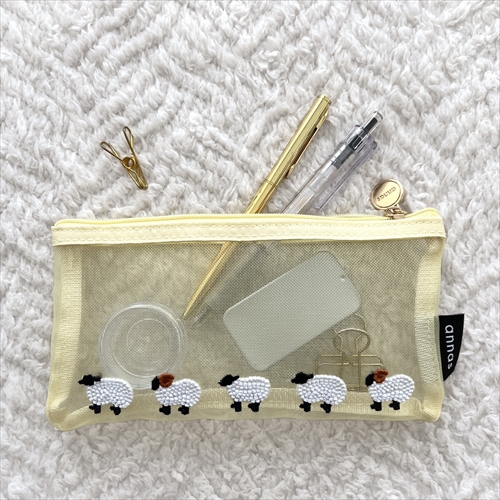 学研ステイフル アンナス（annas） 刺繍メッシュペンポーチ H14064