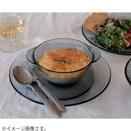 耐熱カラーガラス 耳付きボウル グレー｜【ハンズネットストア】