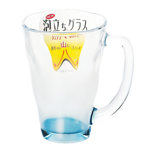 【クリックで詳細表示】東洋佐々木 泡立ちグラス 山マグ ブルー
