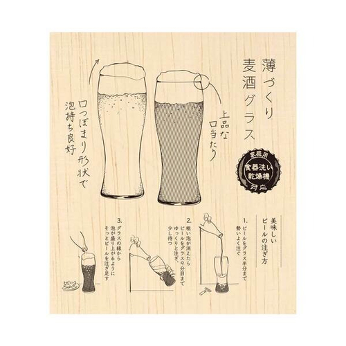 東洋佐々木ガラス 薄づくり麦酒グラスセット G096－T284
