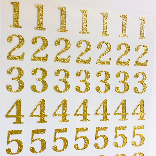 クローズ・ピン グリッター文字シール US-16152 数字・金｜【ハンズ