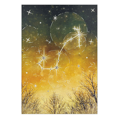 テレフォンカード　12星座 クローズ・ピン 12星座ラインストーンポストカード 蠍座 PC16610