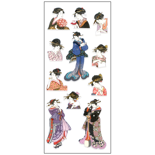 オクヤマ 和風シール JQ352 浮世絵美人画｜【ハンズネットストア】