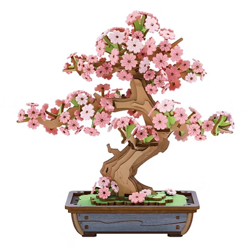 ロボタイム（Robotime） 3Dウッドパズル R）TG415S さくら盆栽
