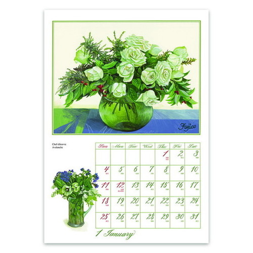 2026年版・壁掛】 フロンティア 橋本不二子 Roses L CAL-202｜【ハンズ