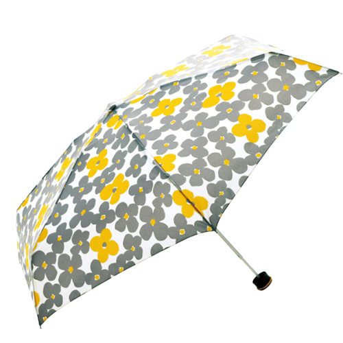 Hus スマートデュオair フラワー イエロー レインウェア 雨具 折りたたみ傘 東急ハンズネットストア