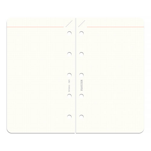 プロッター（PLOTTER） リフィルメモパッド 2mm方眼 ミニ5穴サイズ