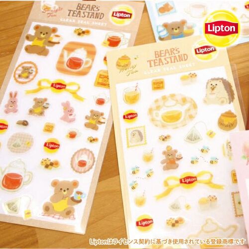 古川紙工 透明シールシート Liptonコラボ QS293 ミルクティー 【数量