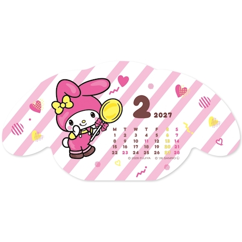 2027年版・卓上】 古川紙工 ダイカットカレンダー CL34 PEKO×MY MELODY