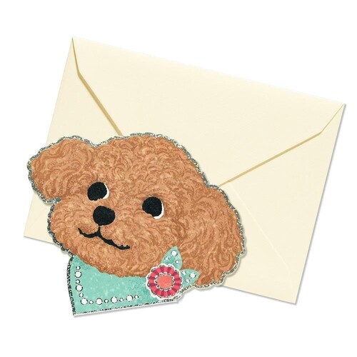 G.C.PRESS ダイカットミニカード多目的 犬顔 011-83 トイプー