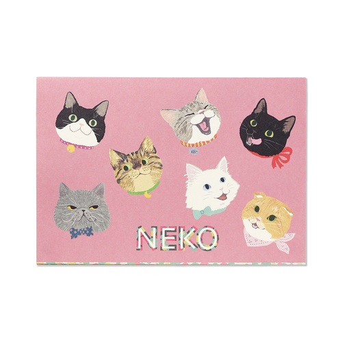 ミケネコ　レターパックプラス 140枚 ジーシープレス（G.C.PRESS） ミニレターパッド 304－08 NEKO