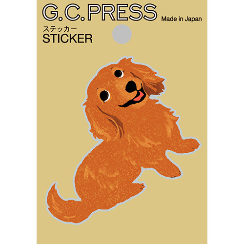 G.C.PRESS ステッカー 522－66 ミニチュアダックス 茶｜【ハンズネット