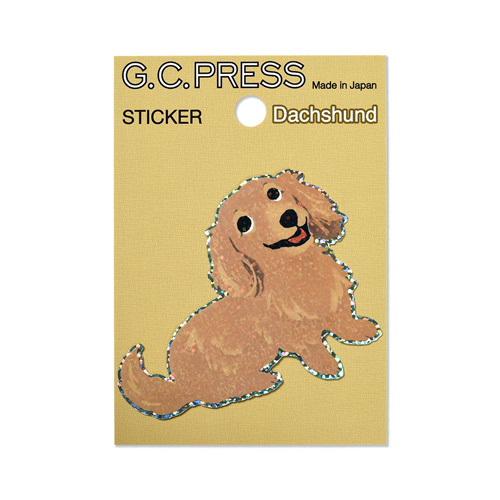 G.C.PRESS ステッカー 522－66 ミニチュアダックス 茶｜【ハンズネット