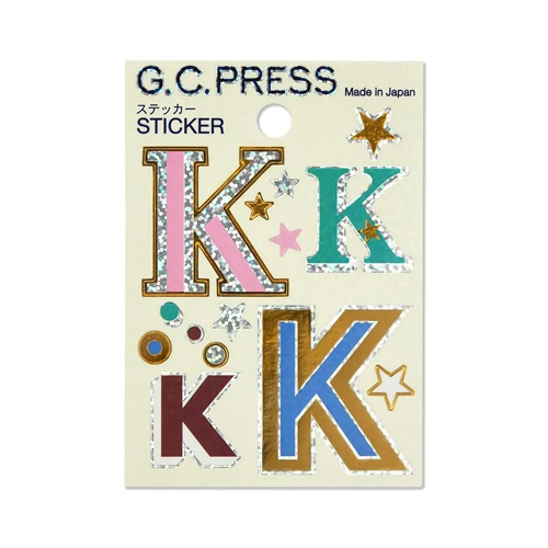 G.C.PRESS ステッカー イニシャル K 522－92 4種入り｜【ハンズネット