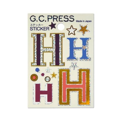 G.C.PRESS ステッカー イニシャル H 522－96 4種入り｜【ハンズネット