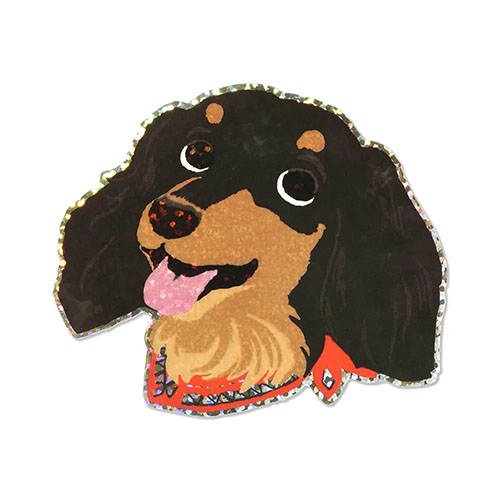 犬です。 G.C.PRESS ステッカー 523－03 犬顔 ダックス｜【ハンズネットストア】