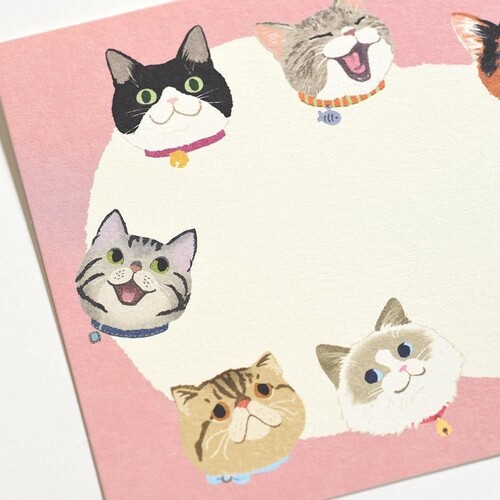 ぐでねこ『8月☆⑤蝶々入り♡カラフル』 G.C.PRESS ノートカード 541-25 NEKO｜【ハンズネットストア】