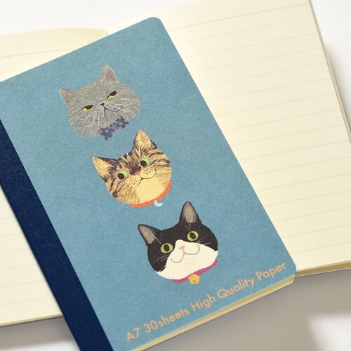 G.C.PRESS ミニノート A7 NEKO 750-10 ブルー｜【ハンズネットストア】