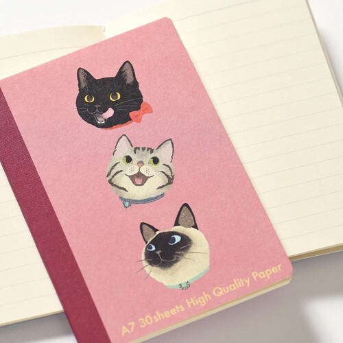 G.C.PRESS ミニノート A7 NEKO 750-11 ピンク｜【ハンズネットストア】