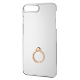 【iPhone8Plus/7Plus】 エレコム シェルカバー リング付 PM-A17LPVRGD ゴールド