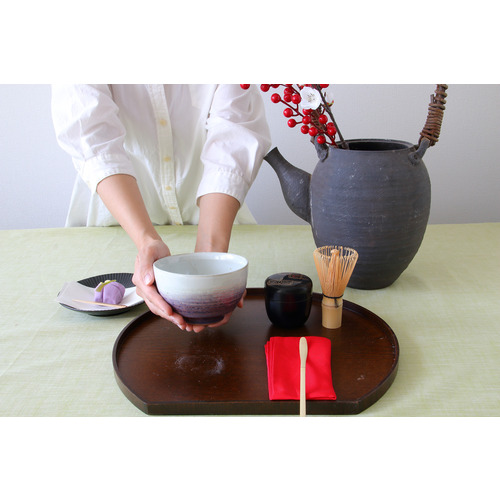 藍花 お抹茶3点セット 裾濃 藤色 15346｜【ハンズネットストア】