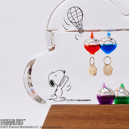 茶谷産業 スヌーピー ガラスフロート温度計 クラウド 151-333211