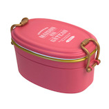 サブヒロモリ ブランシュクレ オーバルタイトランチ2段 610mL 209550 ディープピンク