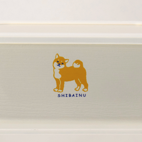 サブヒロモリ きちじつ 木目フードコンテナ 230mL アイボリー 柴犬