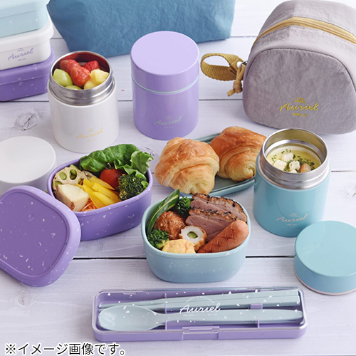 サブヒロモリ オーリエル シリコンフードコンテナ3Pセット M むらさき