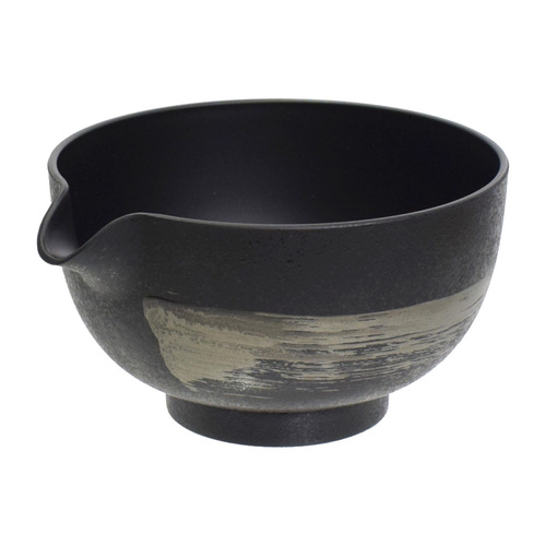 片口　砂丘椀 サブヒロモリ わだん 片口抹茶椀 300mL PUN4338－25 墨刷毛目