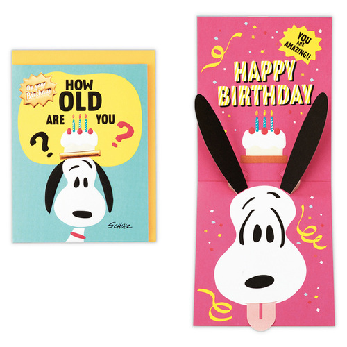 ホールマーク（Hallmark） 誕生お祝い 立体カード スヌーピー びっくり