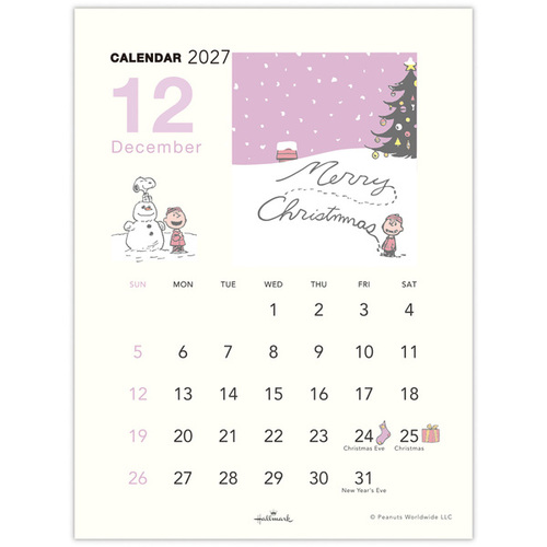 2027年版・卓上】 ホールマーク（Hallmark） 卓上カレンダー 縦型