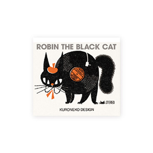 表現社 ブロックメモ 黒ねこ意匠 21-384 ROBIN THE BLACK CAT
